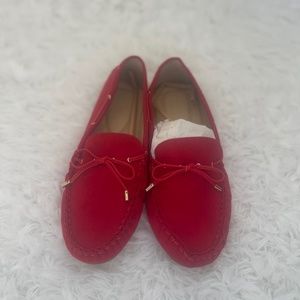 Red driving moccasin